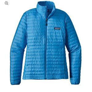 Patagonia Womens Down Shirt Insulated Puff Full Zip Radar Blue Jacket sz XS